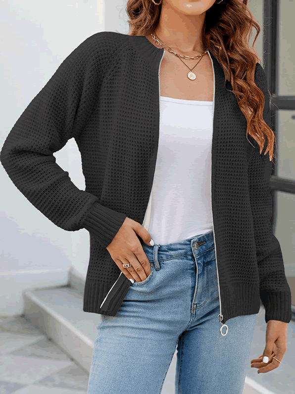 Gina | Waffle Cardigan