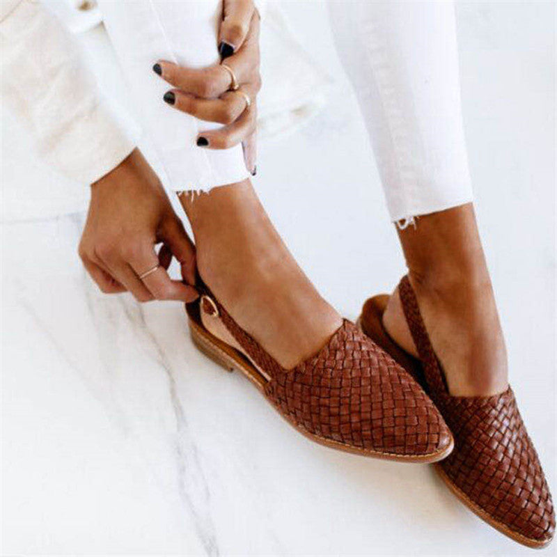 Lisa | Leather Woven Sandals