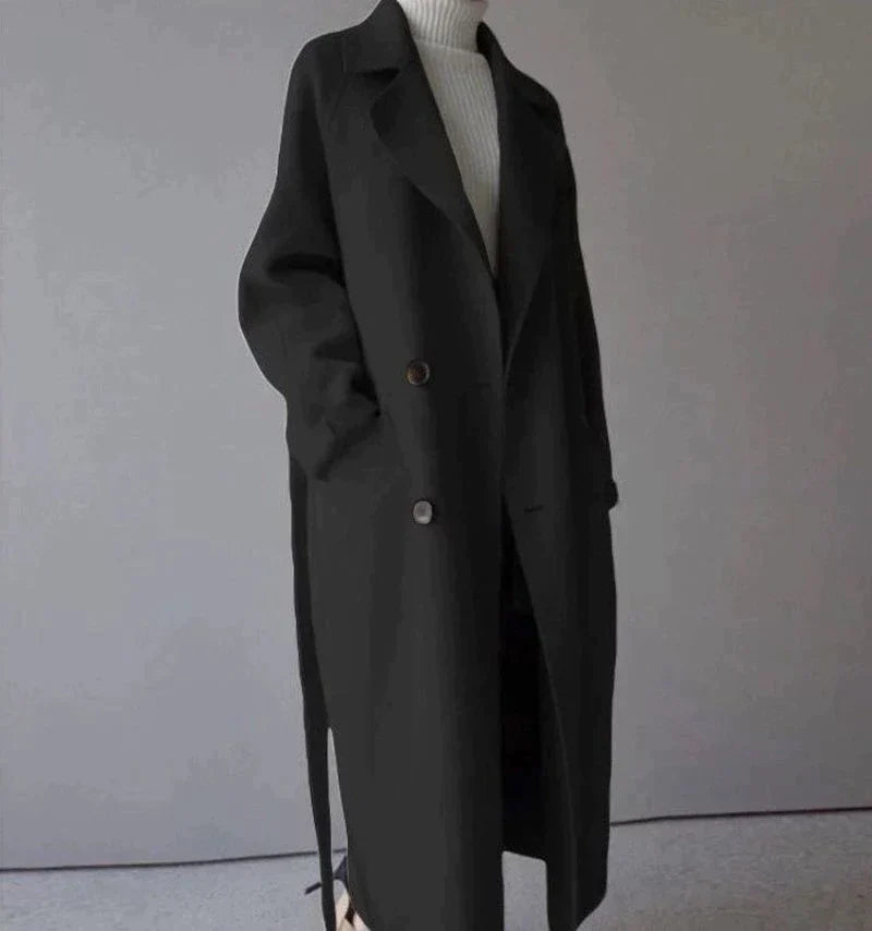 Leah | Longline Wool Coat