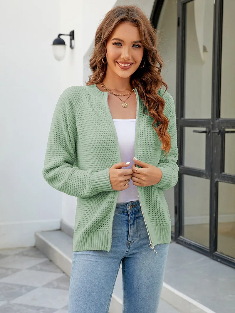 Gina | Waffle Cardigan