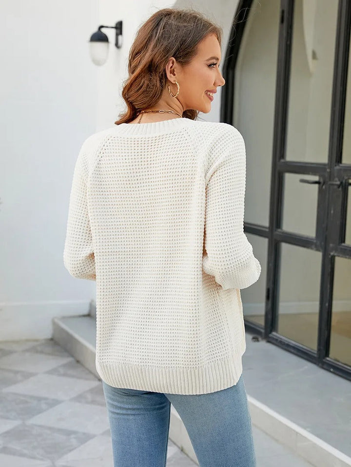 Gina | Waffle Cardigan